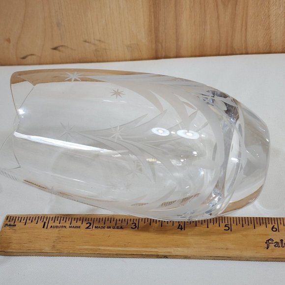 Mikasa Silent Night Crystal Etched Bud Vase Christmas tree Slovenia - Picture 8 of 10